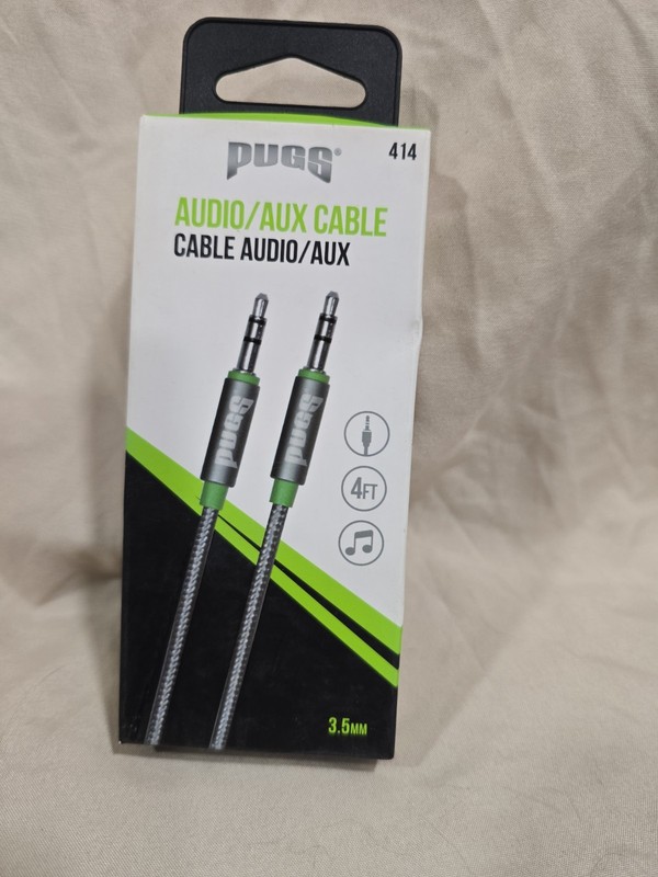 PUGS – 414 – 3.5mm AUX Audio Connetivity Cable – 4ft