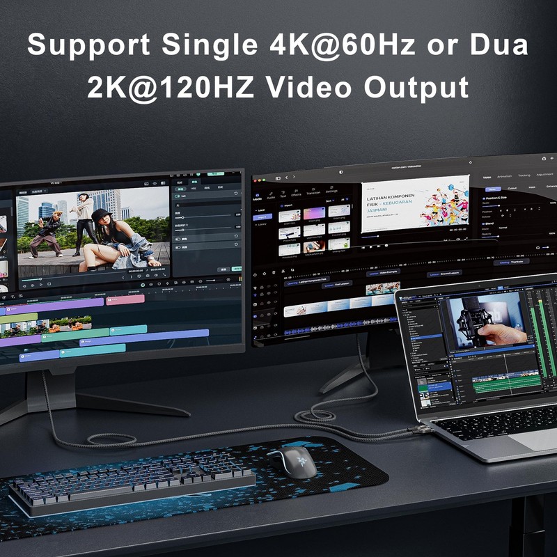 USB C Long Cable 16FT/5M TypeC 3.1 Gen 1 10Gbps 4K/2K Video Output 100W gallery