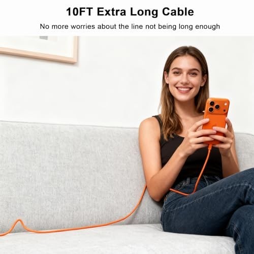 Fast Charging iPhone 17 Charger 2 Pack, 40W USB C with 10FT Woven Cable for iPho gallery