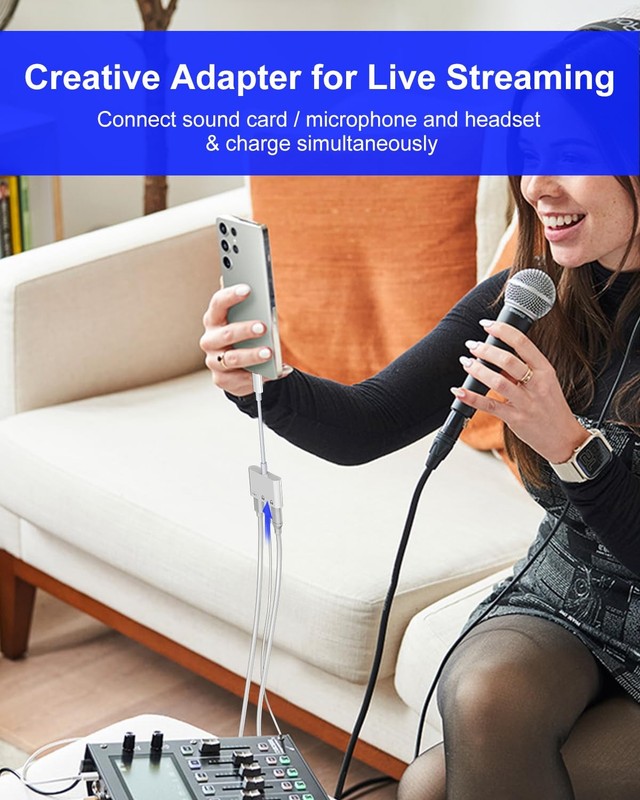 USB Splitter 1 in 3 Out Dual USB Headphone and Charger With 480Mbps Data, USB... gallery