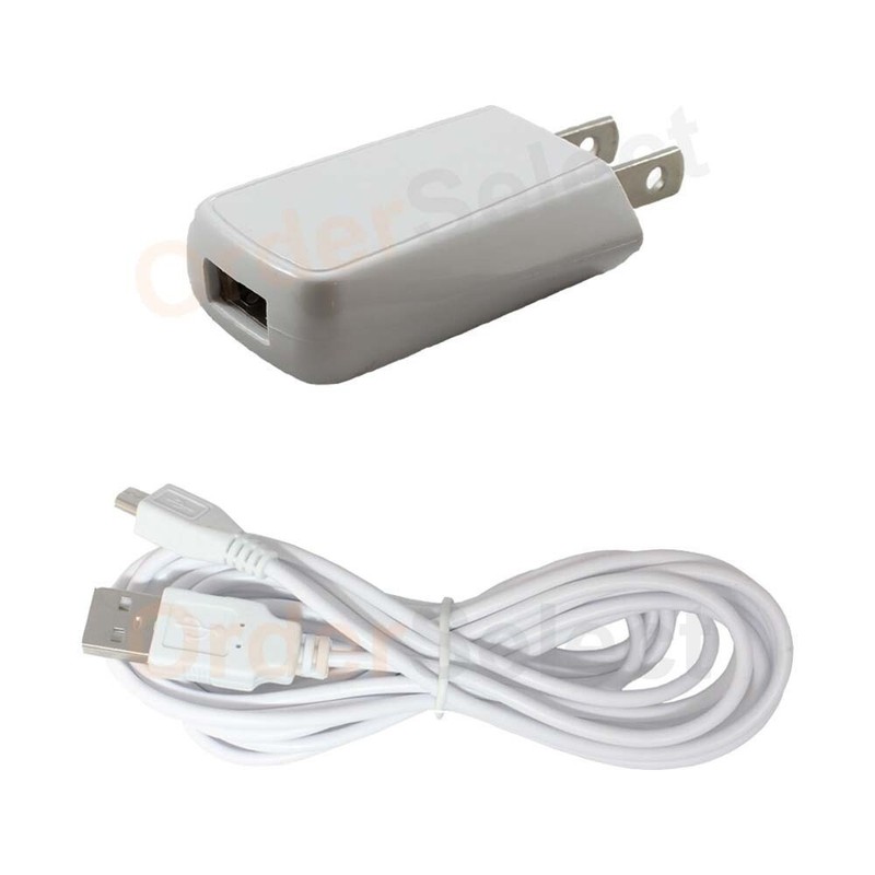 Wall Charger+USB Cord 10FT Micro for ZTE HTC LG Motorola Moto Samsung Phones