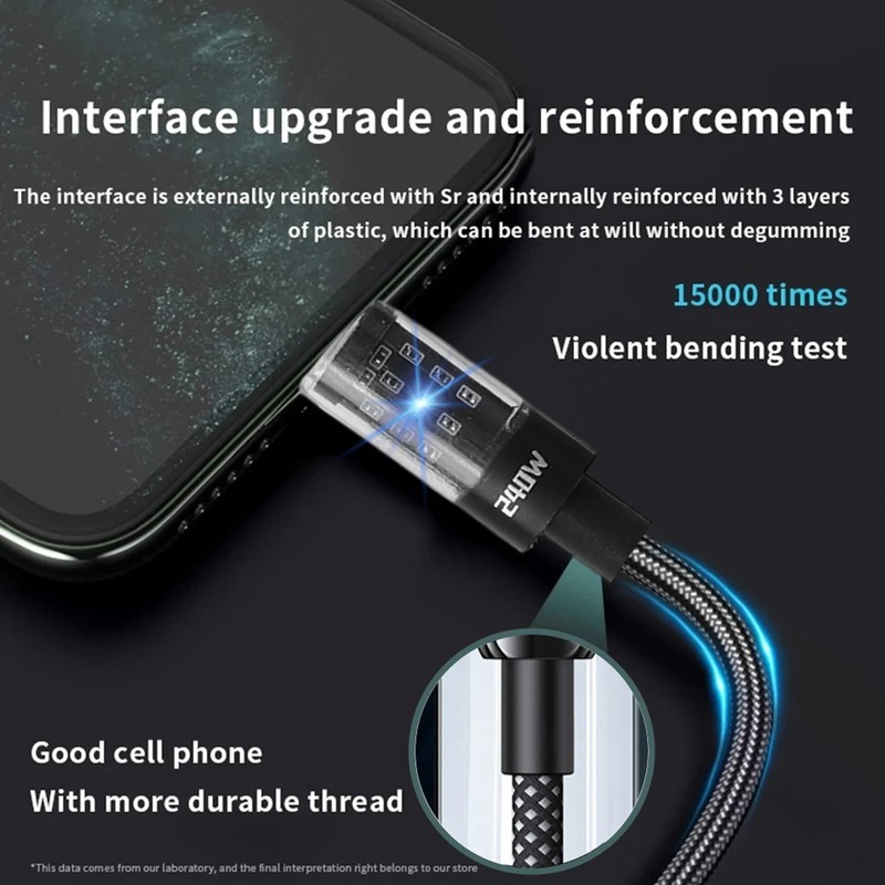 240W USB C Fast Charging Cable LED Display Nylon Cord Samsung Xiaomi Huawei gallery