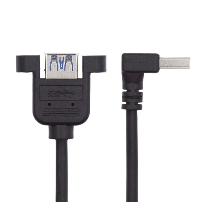USB 3.0 Male/Female Connectors Line Right Angle/Straight Head Extension Cord gallery