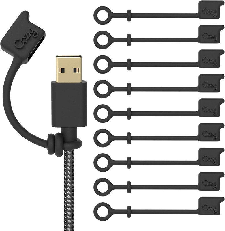 [10-Pack] USB Caps/Covers/Tether for USB a Cables with Dust Protection, Protect gallery