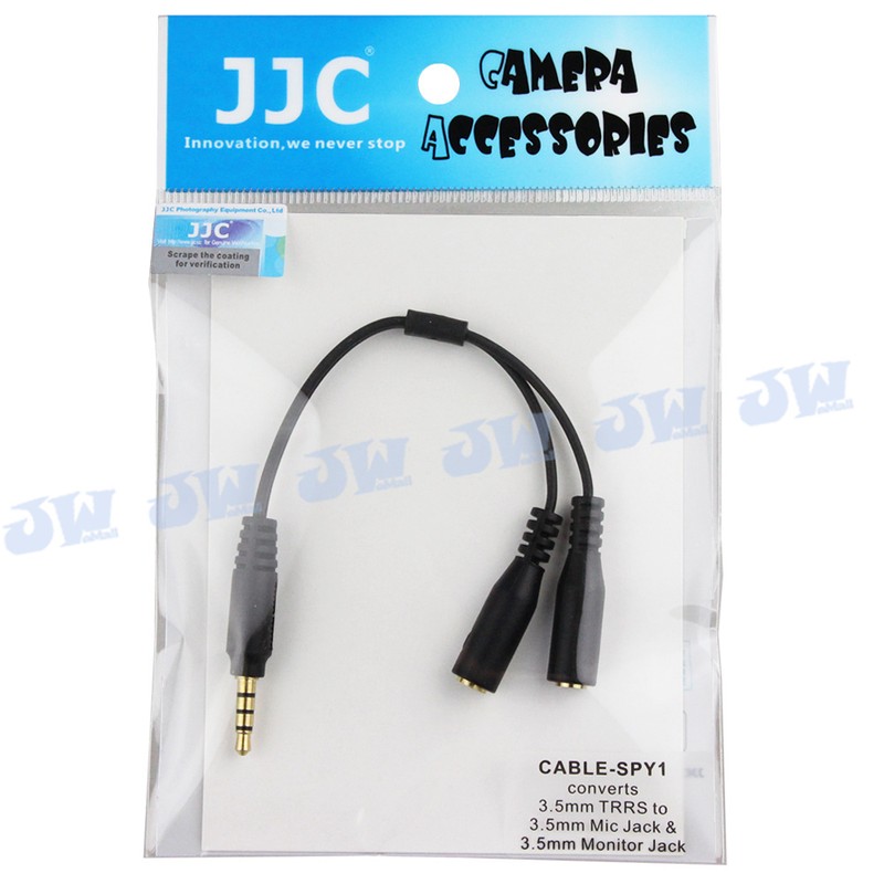 JJC Cable Adapter 3.5mm TRRS Jack Cellphone to Microphone & Headphone Convertor gallery
