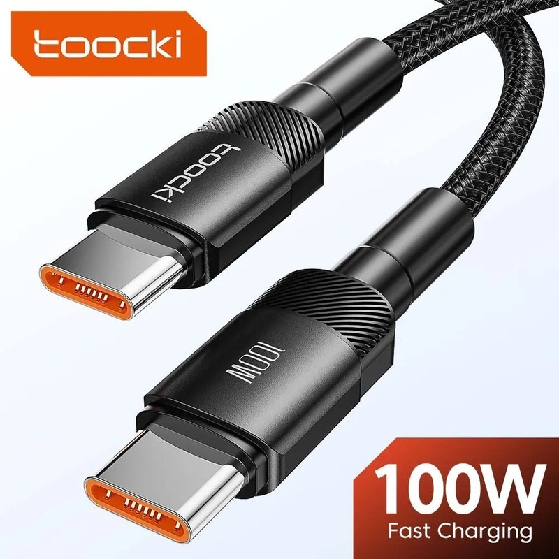 100W USB C To Type C Cable Fast Charging Data for Samsung MacBook Laptop 2M
