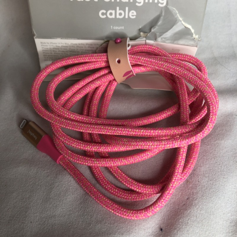Heyday Fast Charging Pink Braided Cable - USB-C gallery