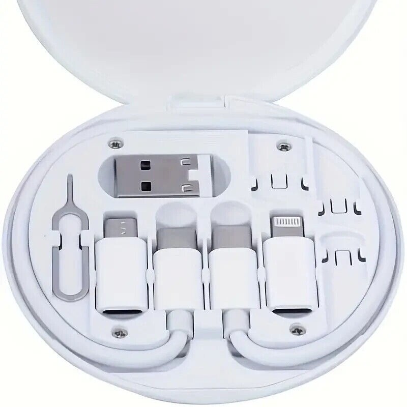 Multi USB Charging Adapter Cable Kit, USB C to L ighting Cable Box, Conversion. gallery