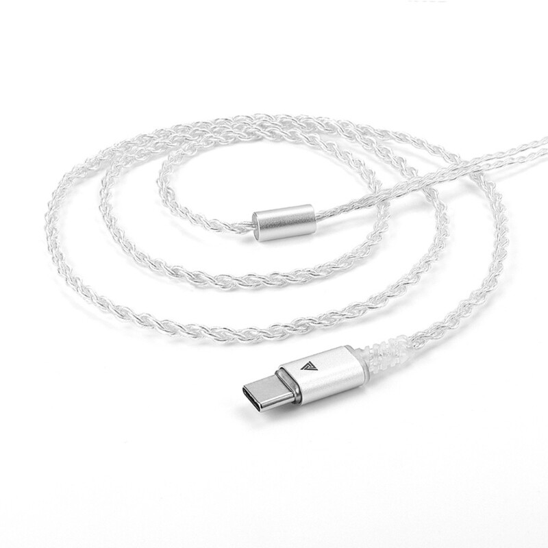 Silver Plated Earphone Cable with Microphones for Enhances Sound Wire 47.24inch