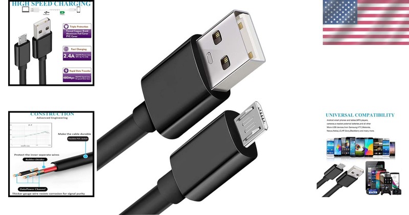 Elite 10FT USB to Micro USB Cable - Fast Charging for Kindle & Android Devices gallery