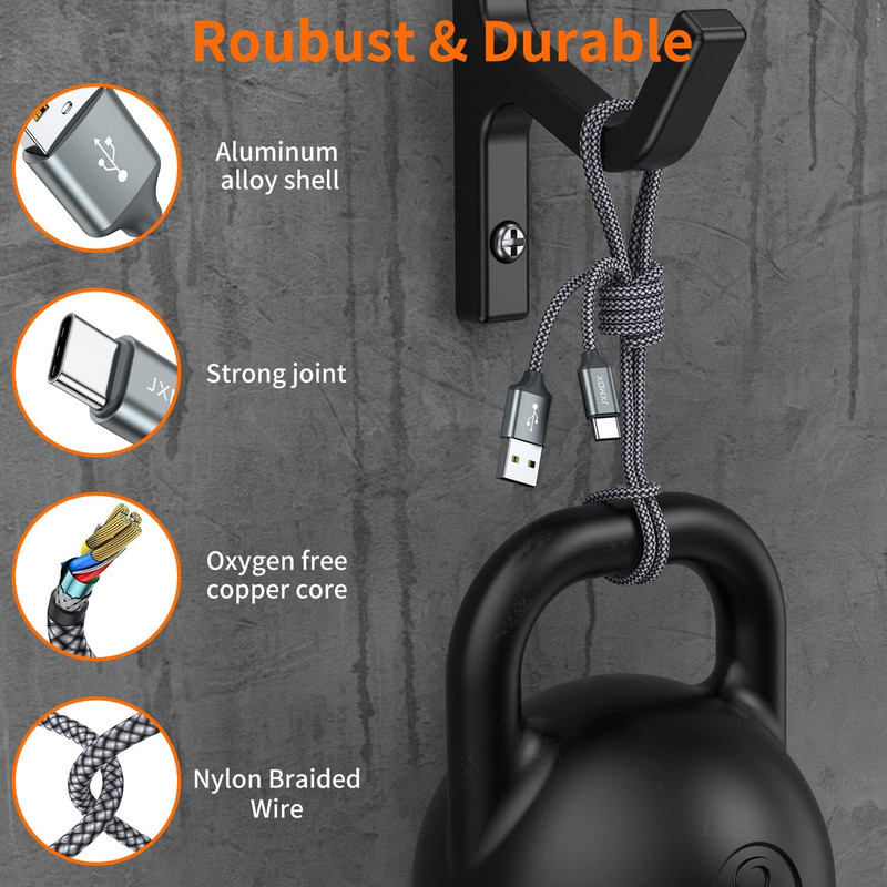USB Type C Cable,Usb a to USB C 3A Fast Charging (3.3Ft 2-Pack) Braided Charge C gallery