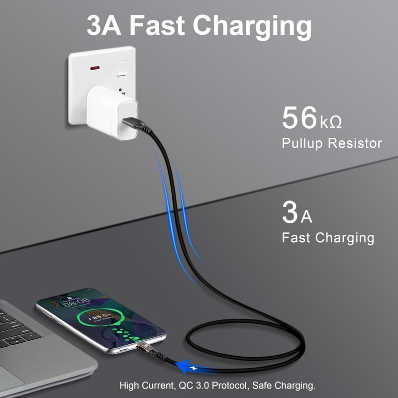 USB C Cable 6.6ft, USB-A to USB-C Cable USB 3.1 USB 3.2 Gen2 10Gbps Data Charger gallery