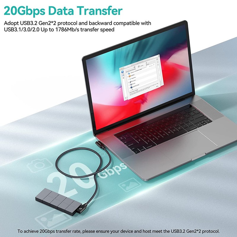 Yottamaster USB-C to USB-C Fast Charger Charging QC3.0 Cord Cable Data Sync 100W gallery