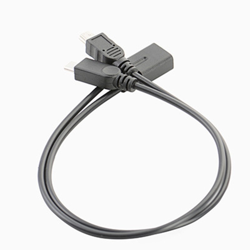 Flexible Mini 5Pin Y Splitter Cable Mini USB Splitter Extender Charging Cable gallery