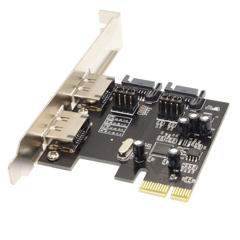 PCI-E 4x to 4 Ports SATA 3.0 ESATA SATA 3.0 6Gbps Expansion Card PCIE Adapter gallery