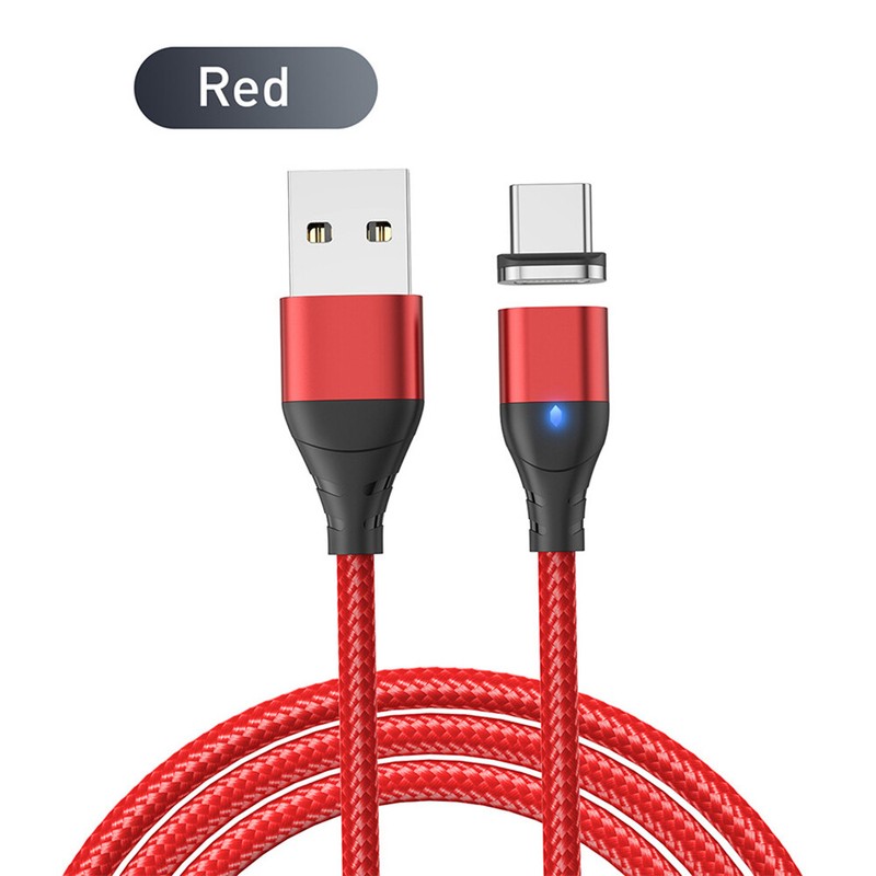 Type C Magnetic 3A Fast Charging Cable Data Sync Cord For Huawei Samsung Xiaomi