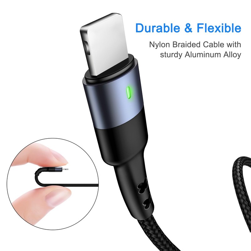 2Pack Multi Charging Cable Nylon Braided Short 1FT 4 in 1 USB Charge Cord wit... gallery