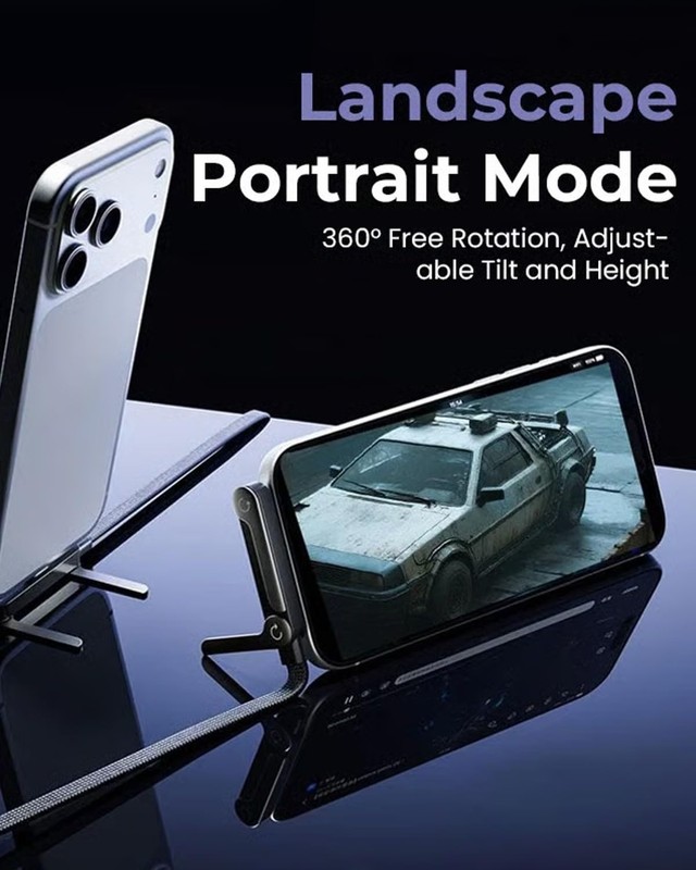 Compact 2-in-1 USB-C Cable with Foldable Stand for Fast Charging & Data Transfer gallery