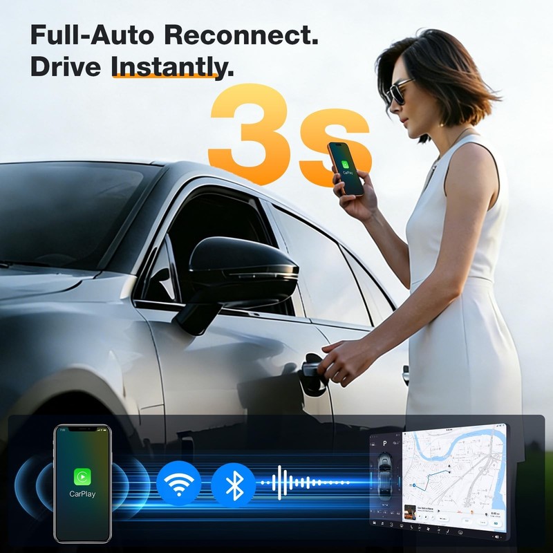 Wireless CarPlay Adapter - Multi-User, Zero Latency, Plug & Play for iPhone 6-17 gallery