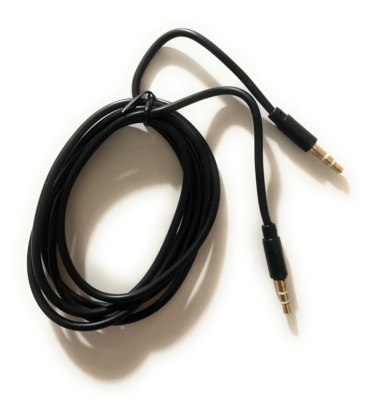 3.5mm Stereo Black Color Male to Male Jack Port Extension Audio Aux Cable