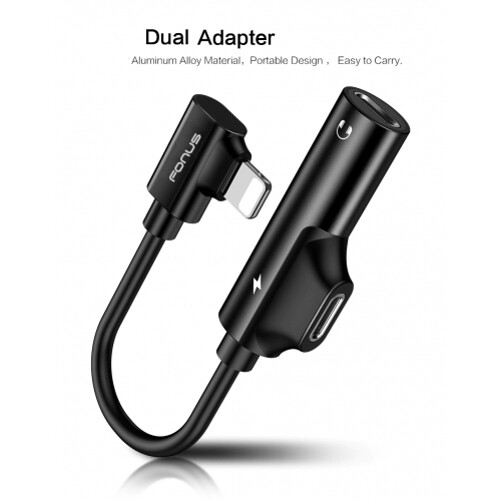 Headphone Adapter Earphone Jack Charger Port Splitter Mic for Smartphones gallery