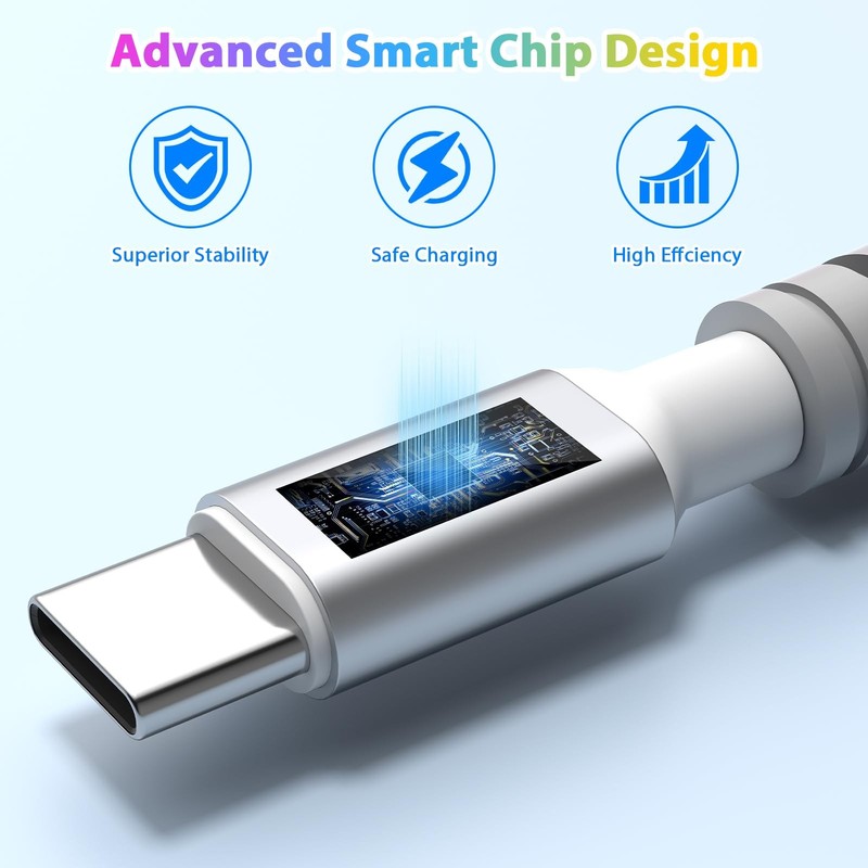 USB to USB Cable Colorful Star Beads Charger Cord 60W for Super Fast Charging... gallery