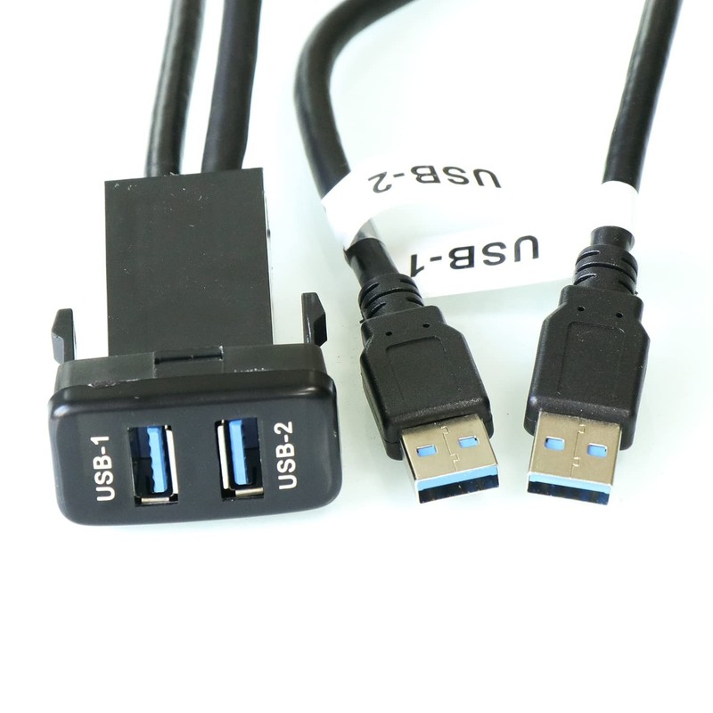 Dual USB 3.0 Car Dash Flush Mount Extension Cable Length 3.3FT 1M for Toyota,... gallery