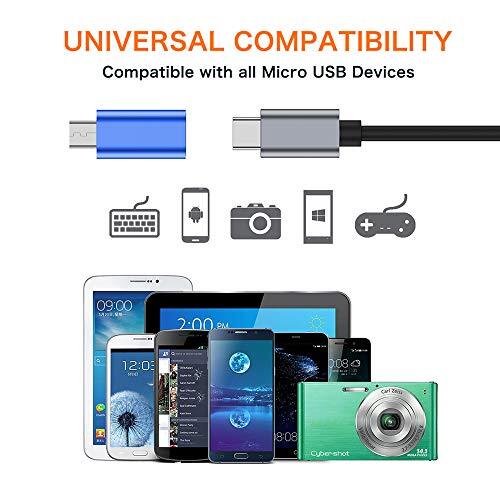 Paquete de 4 adaptadores convertidores USB C a Micro USB gallery