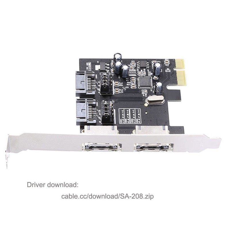 PCI-E 4x to 4 Ports SATA 3.0 ESATA SATA 3.0 6Gbps Expansion Card PCIE Adapter gallery