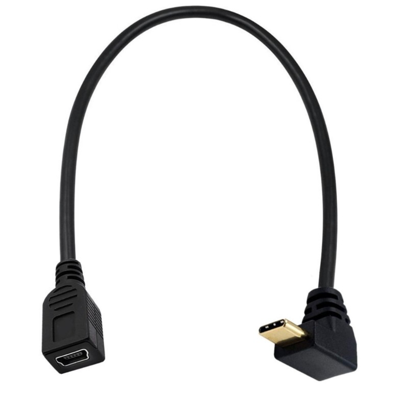 Flexible 90 Degree Type C 3.1 to Mini 5Pin USB Charging Connectors for Laptops gallery