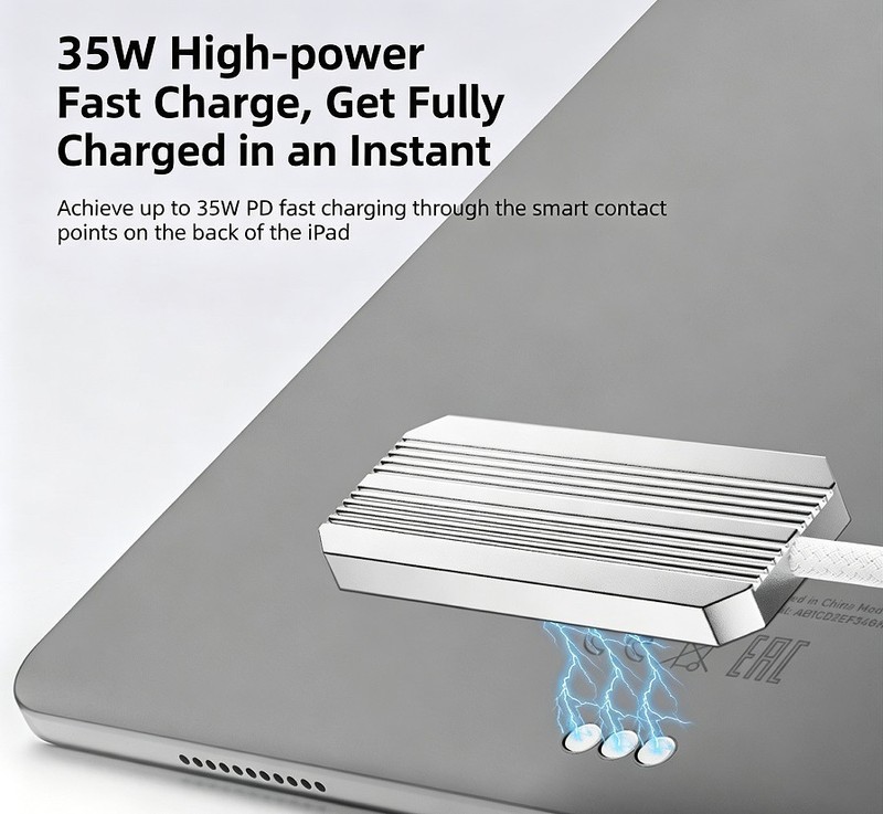6.6ft 35W Magnetic Smart Connector Charger for iPad Pro 11" M5 (2025)/M4 (2024) gallery
