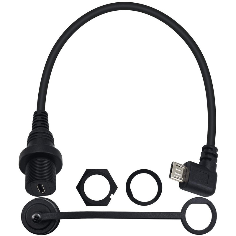 Right Angle Micro USB Mount Extension Dash Flush Dashboard Cable Car Motorcycle gallery