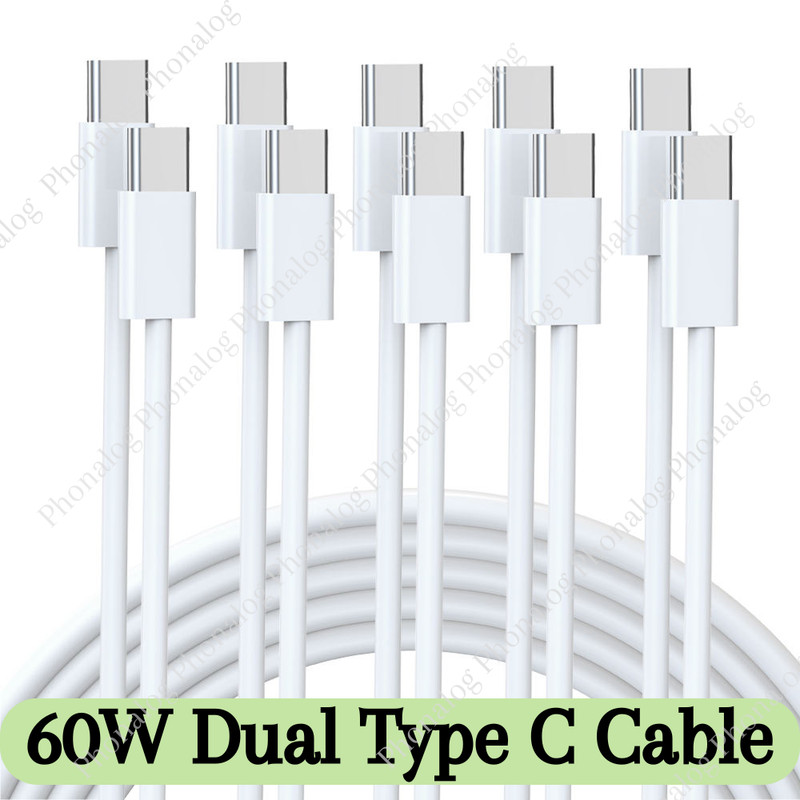 5x 60W USB-C to Type-C Cable 3/6Ft PD Fast Charger For Samsung iPhone 15 16 Pro