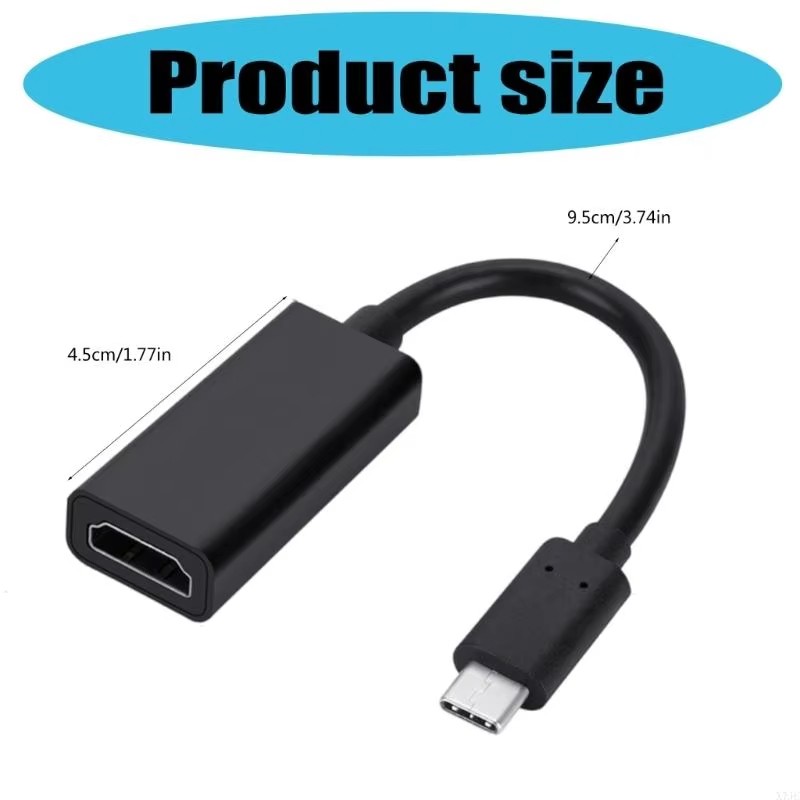 USB-C Type C To HDMI Adapter USB3.1 Cable For MHL Android Phone Tablet Black LOT gallery