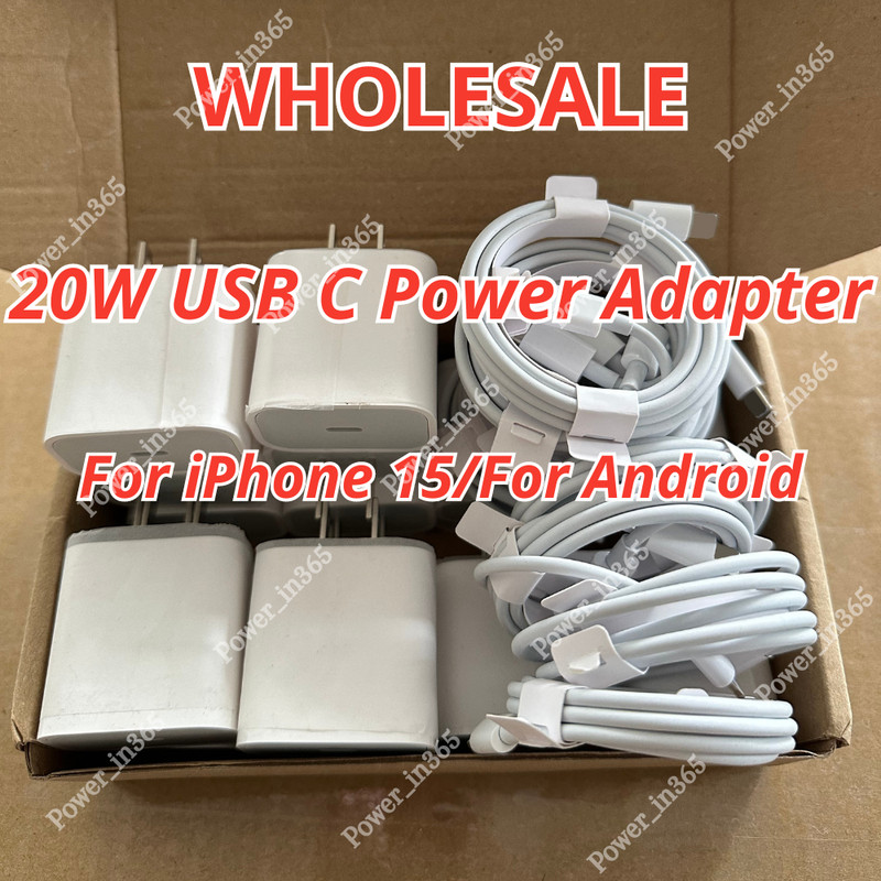 Lot 20W USB C PD Fast Charger Type C Power Block Cable For Android iPhone 15 Pro