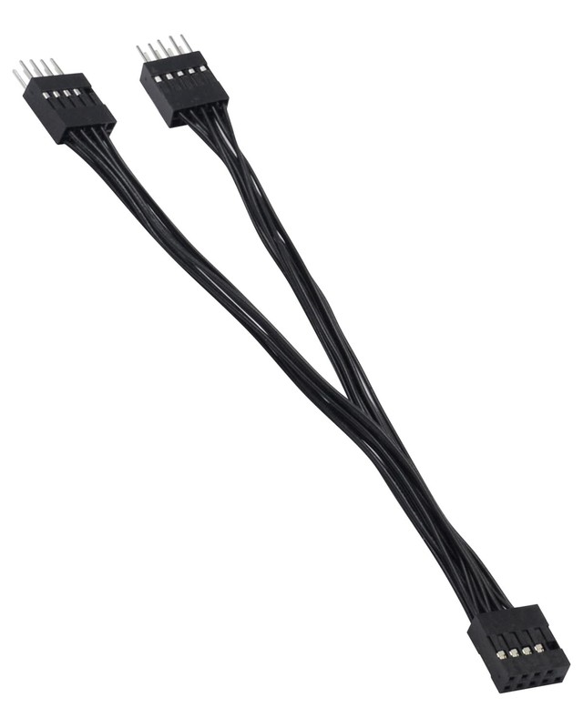 USB Splitter Cable, 5Inch/13cm, USB 2.0 9Pin Female to Dual 9 Pin Male Extens... gallery