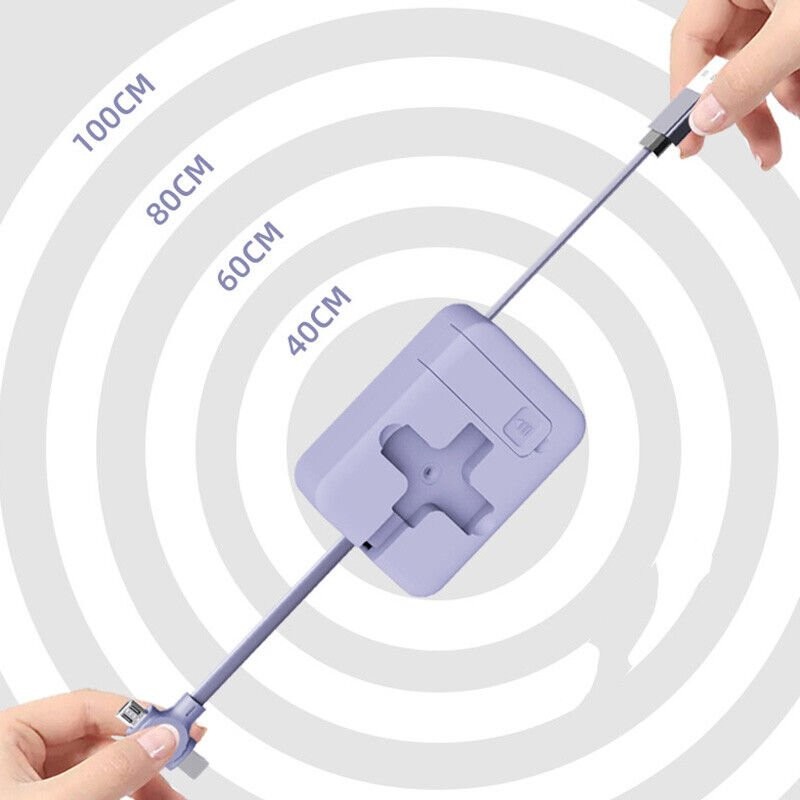 Retractable 3 in 1 Fast Charging Cable Charger Cord for iPhone USB Micro Type C gallery