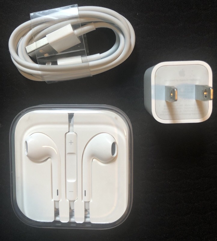 Genuine Charger Cable Cord And Original Headphones – Apple iPhone 5 5S 6 6S 7 SE