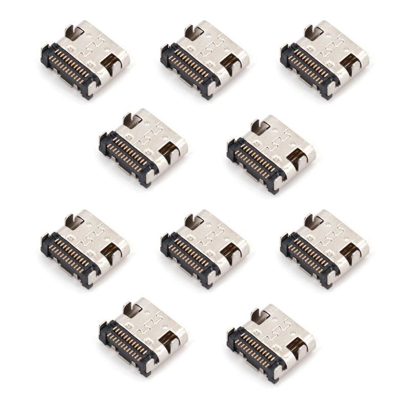 10Pcs USB 3.1 Type-C 24-Pin SMT Female Socket Charging Data Port PCB Connector n gallery