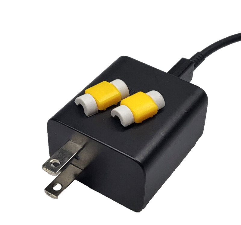 Data Cable Charging Cord Protector - Snap On Yellow Universal Fit iPhone Android gallery