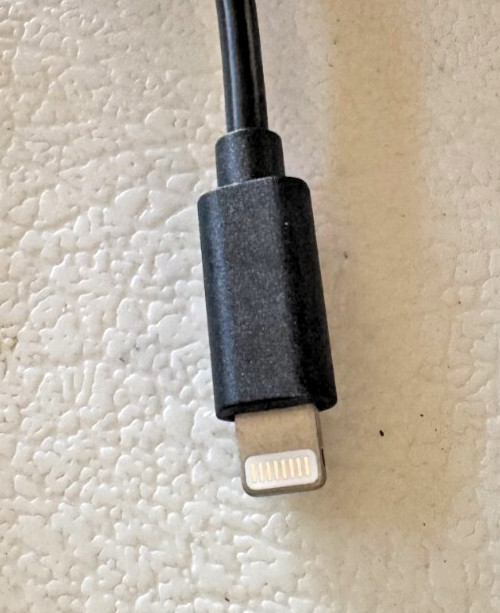 Unbraided USB-A To 8 Pin Fast Charger 70W Charging Data Sync Cable Black 3' gallery