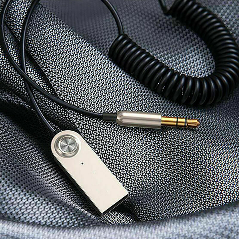 Bluetooth 5.0 Transmitter Receiver Audio 3.5mm Jack Aux Adapter Car USB Cable