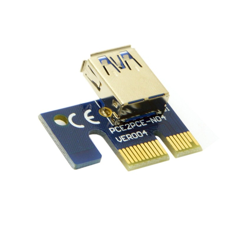 Mining Machine Extender to PCI-E 1x Adapter with USB 3.0 & 6Pin Power Cable USA gallery