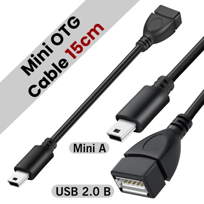 SaiTech IT Mini USB OTG Cable for Digital Cameras - A 1 Pack, Black gallery