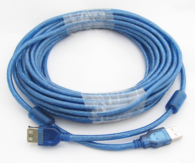 1set Blue 10M 33ft USB 2.0 A Male to USB A Female Extension Cable for PC Laptop