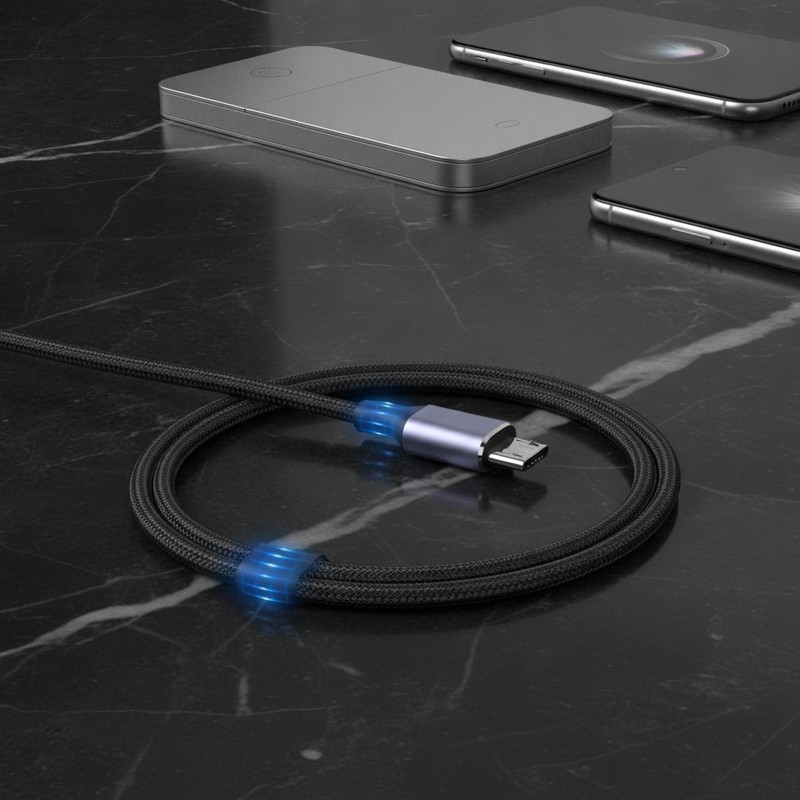 USB Type C to Micro USB Cable, 3FT Braided for Fast Data Transfer and Charging