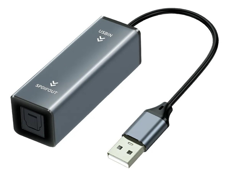 USB to SPDIF Optical Audio Converter Adapter 24bit/96kHz for PC Laptop Soundbar