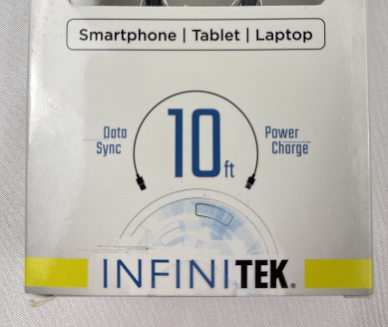 Infinitek 10ft USB-C To USB Cable Sync & Charging Black 810016094128. New gallery