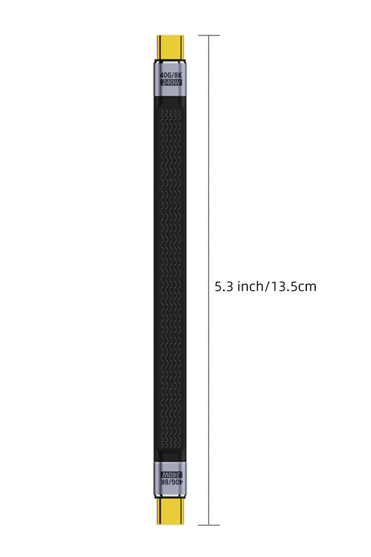 Short USB C Cable 5.3 Inch, USB C to Type C 240W Fast Charging USB 4 Cable Suppo gallery