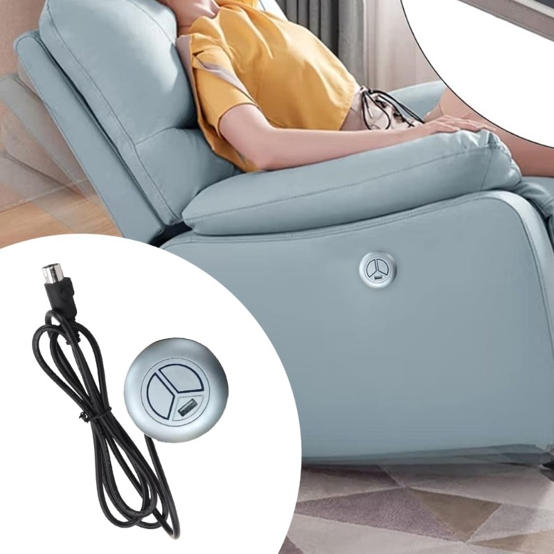 Motorized Recliner Control Handset 2 Button USB Charging for Chair Repair gallery